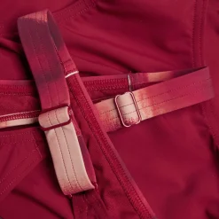 Maillot de bain gainant Femmes à imprimé Contour Eclipse pour Femmes Violet/Rouge