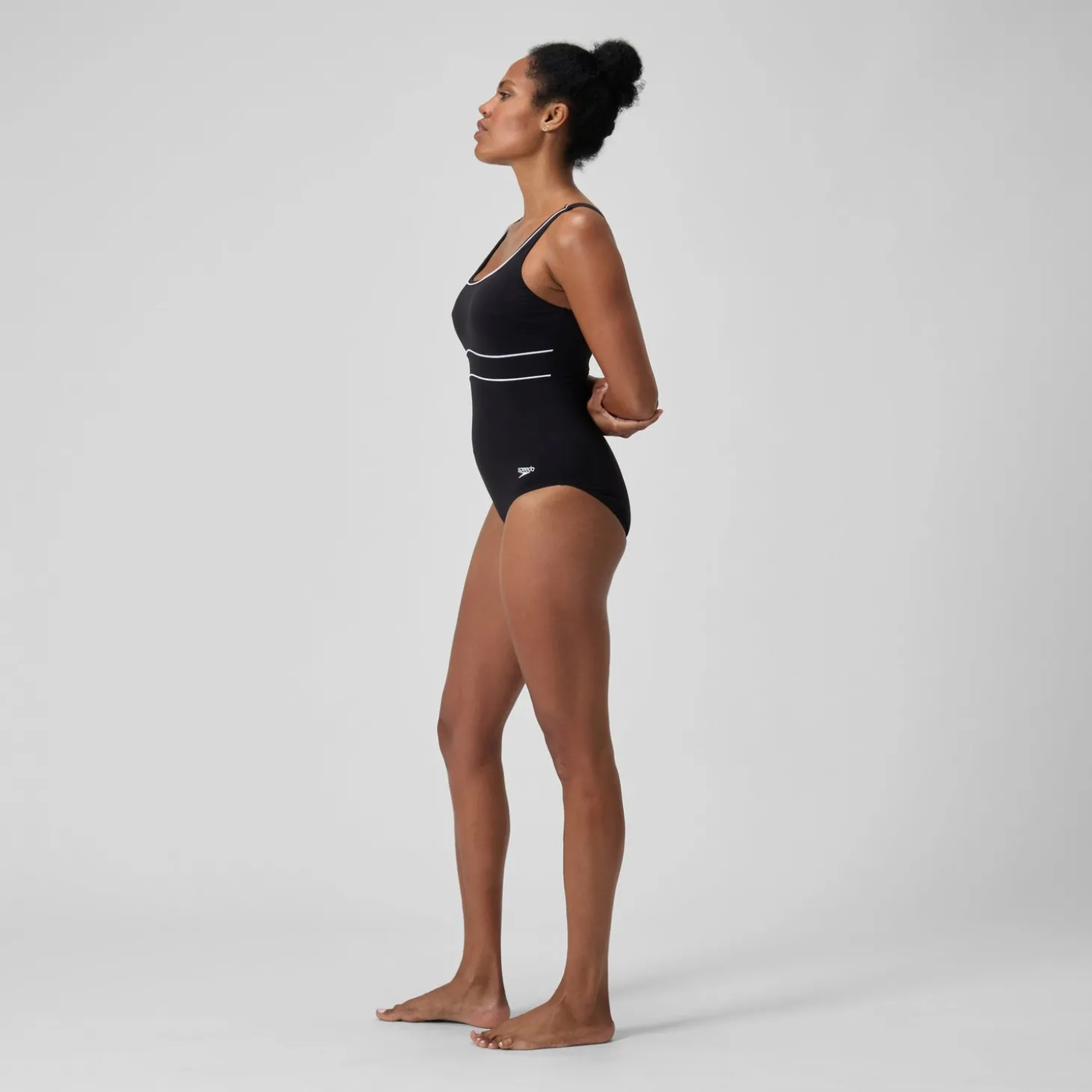 Maillot de bain gainant Femmes ContourEclipse pour Femmes Noir/Blanc