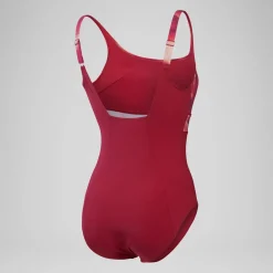 Maillot de bain gainant Femmes à imprimé Contour Eclipse pour Femmes Violet/Rouge