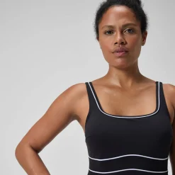 Maillot de bain gainant Femmes ContourEclipse pour Femmes Noir/Blanc