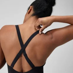 Maillot de bain galbant Crossback pour Femmes Noir
