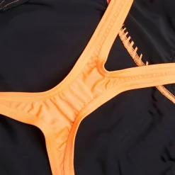 Maillot de bain 1 pièce Femmes Medley Logo pour Femmes Noir/Nectarine