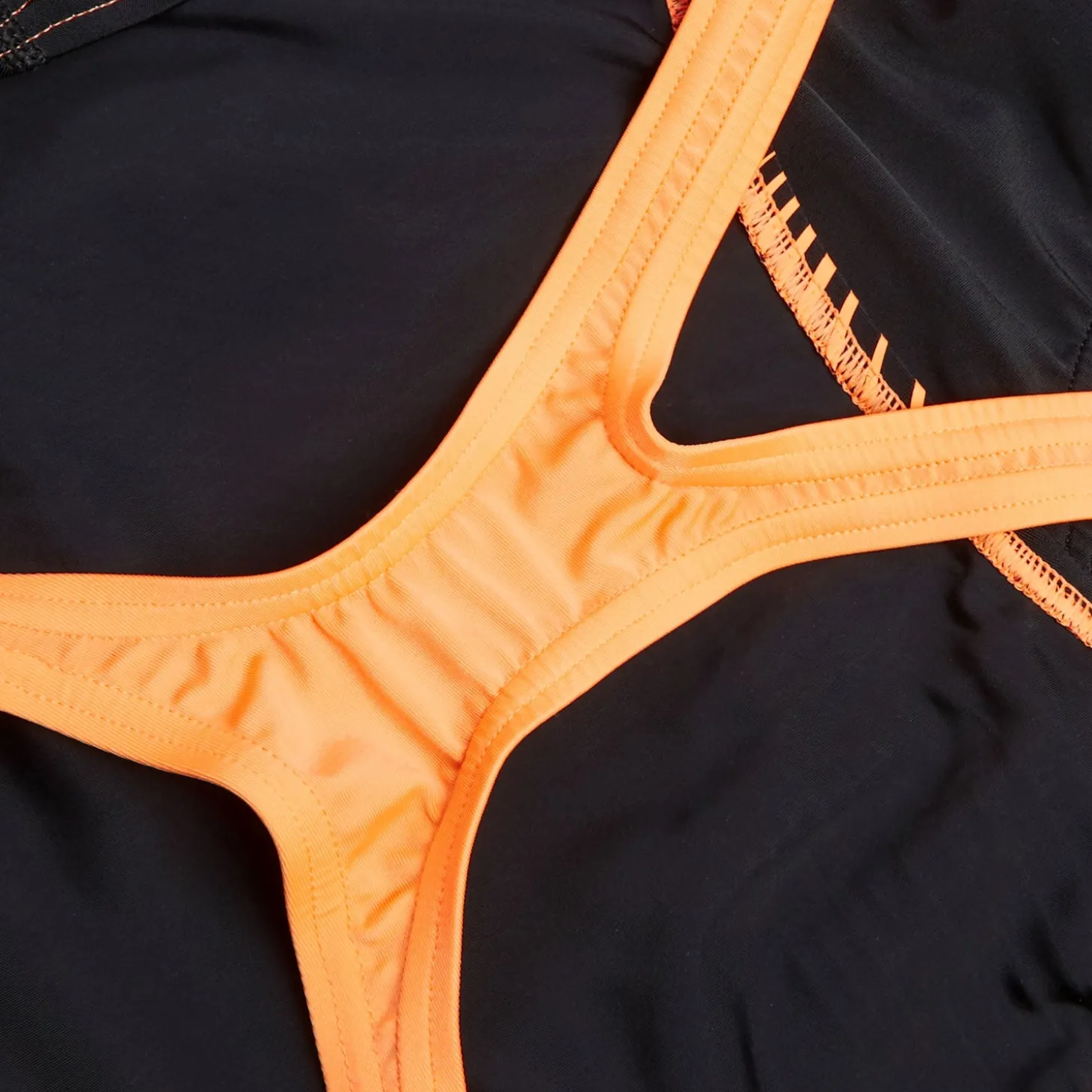 Maillot de bain 1 pièce Femmes Medley Logo pour Femmes Noir/Nectarine