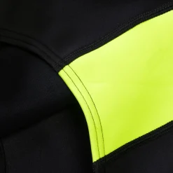 Maillot de bain thermique sans manches pour femmes Noir/Jaune