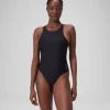 Maillot de bain uni ras de cou Femme Gris foncé