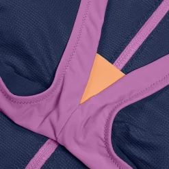 1 pièce color-block zippé pour Femmes Bleu céruléen
