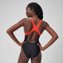 1 pièce color-block zippé pour Femmes Dragon Fire