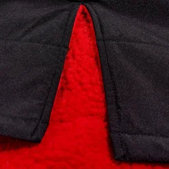 Poncho à manches longues pour adulte noir/rouge