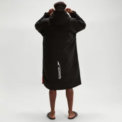 Poncho à manches longues pour adulte noir/rouge