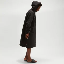 Poncho à manches longues pour adulte noir/rouge