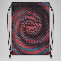 Sac en filet imprimé Noir/Bleu picton/Rouge sirène