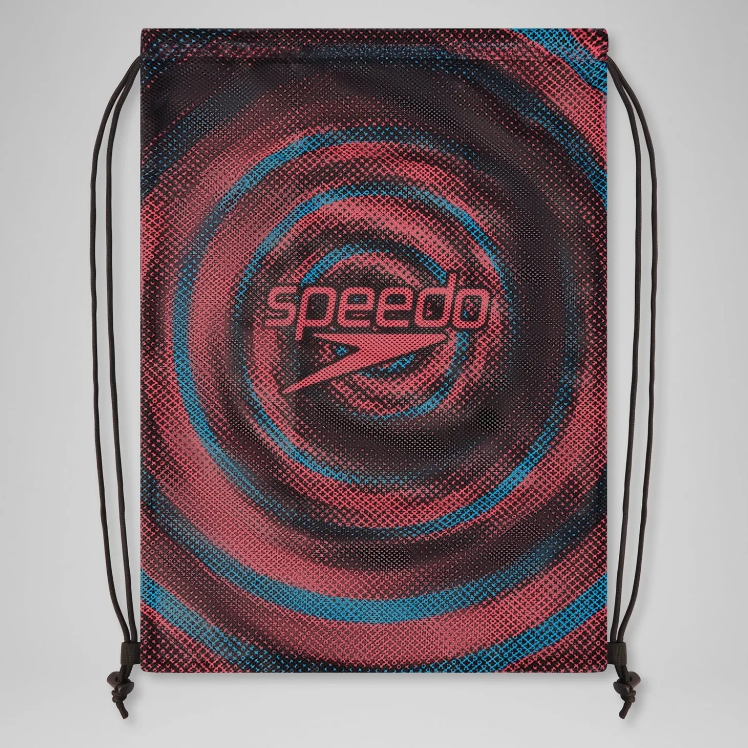 Sac en filet imprimé Noir/Bleu picton/Rouge sirène