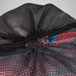 Sac en filet imprimé Noir/Bleu picton/Rouge sirène