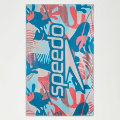 Serviette de plage imprimée rose/corail