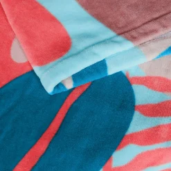 Serviette de plage imprimée rose/corail