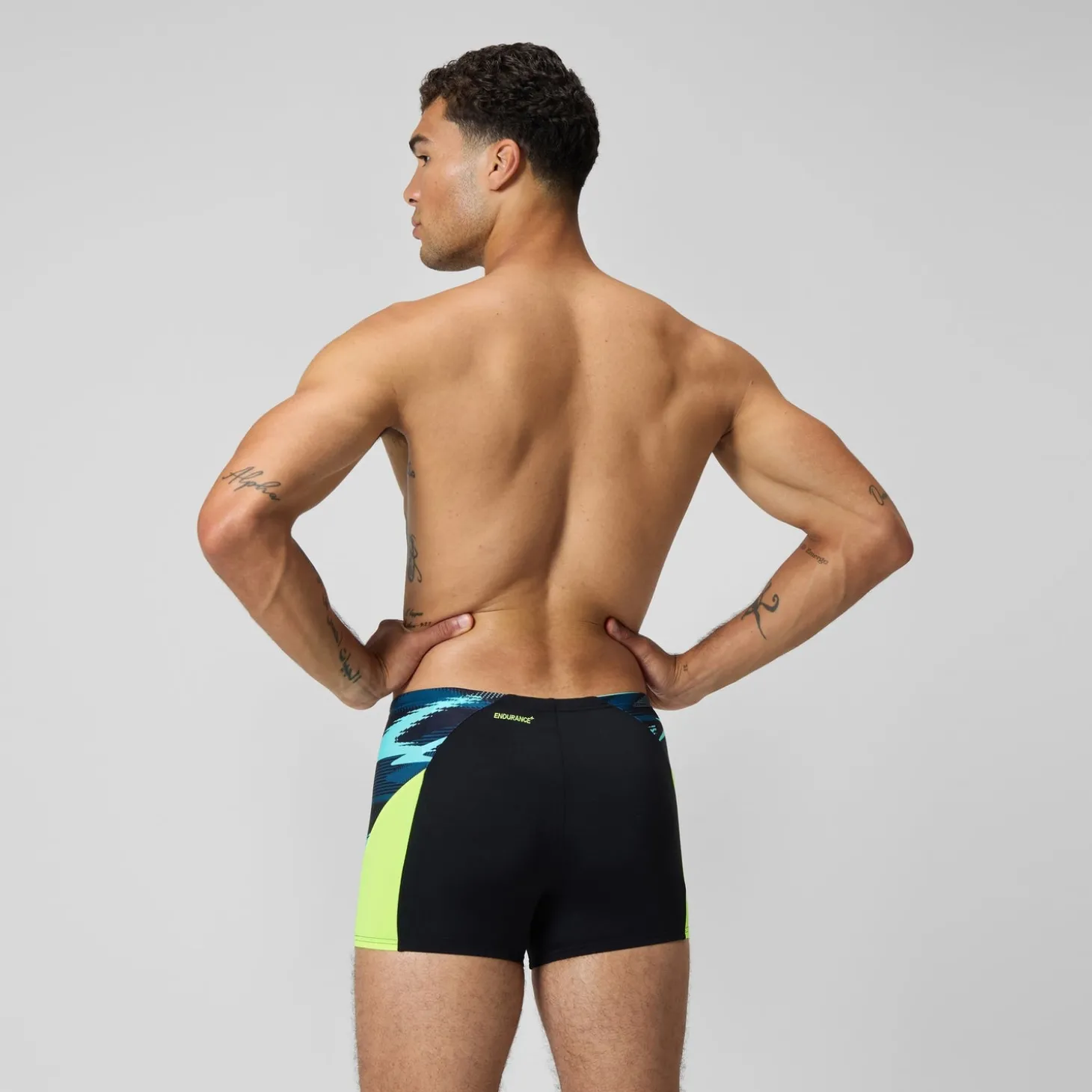 Short de bain Aquashort homme END+ MAX Splice noir/jaune