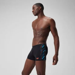 Short de bain Aquashort HyperBoom à empiècement pour Hommes Noir/Bleu picton/Rouge sirène