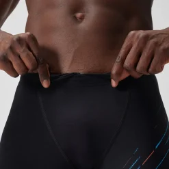 Short de bain Aquashort Hyperboom coupe en V pour Hommes Noir/Bleu picton/Rouge sirène