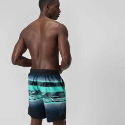 Short de bain Bondi imprimé 50 cm, hommes, noir