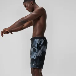 Short de bain Bondi imprimé 50 cm, hommes, noir