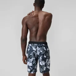 Short de bain Bondi imprimé 50 cm, hommes, gris/blanc