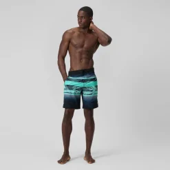 Short de bain Bondi imprimé 50 cm, hommes, noir