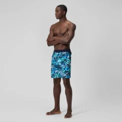 Short de bain Bondi imprimé 50 cm, hommes, bleu