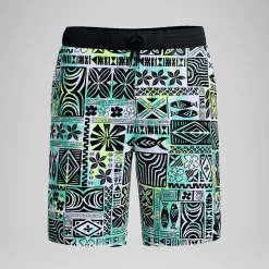 Short de bain Bondi imprimé 50 cm, hommes, noir/blanc