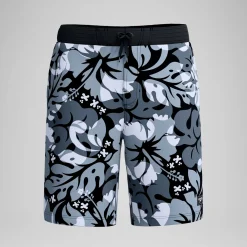 Short de bain Bondi imprimé 50 cm, hommes, gris/blanc