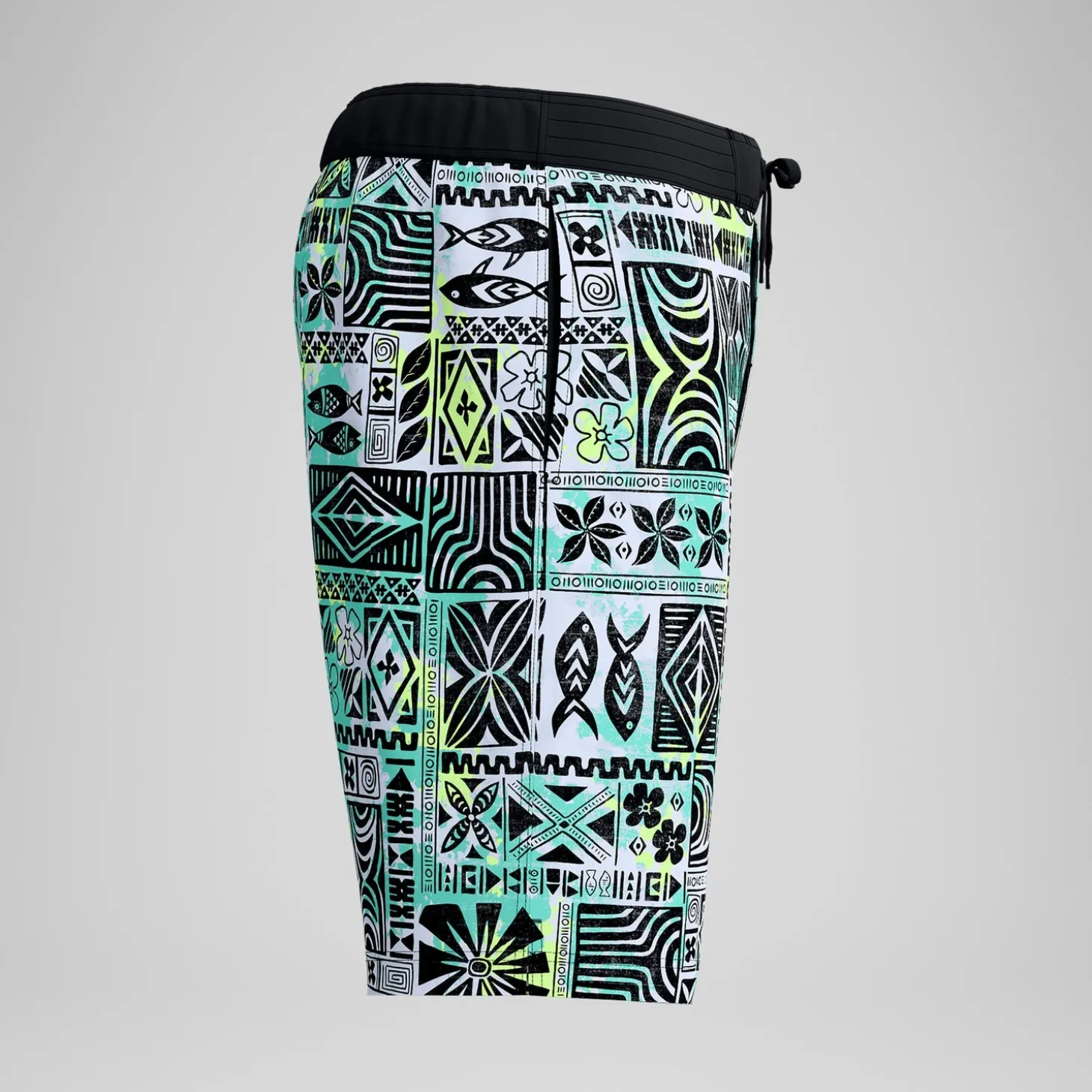Short de bain Bondi imprimé 50 cm, hommes, noir/blanc