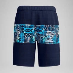 Short de bain Bondi imprimé 50 cm, hommes, bleu marine/bleu