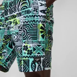 Short de bain Bondi imprimé 50 cm, hommes, noir/blanc