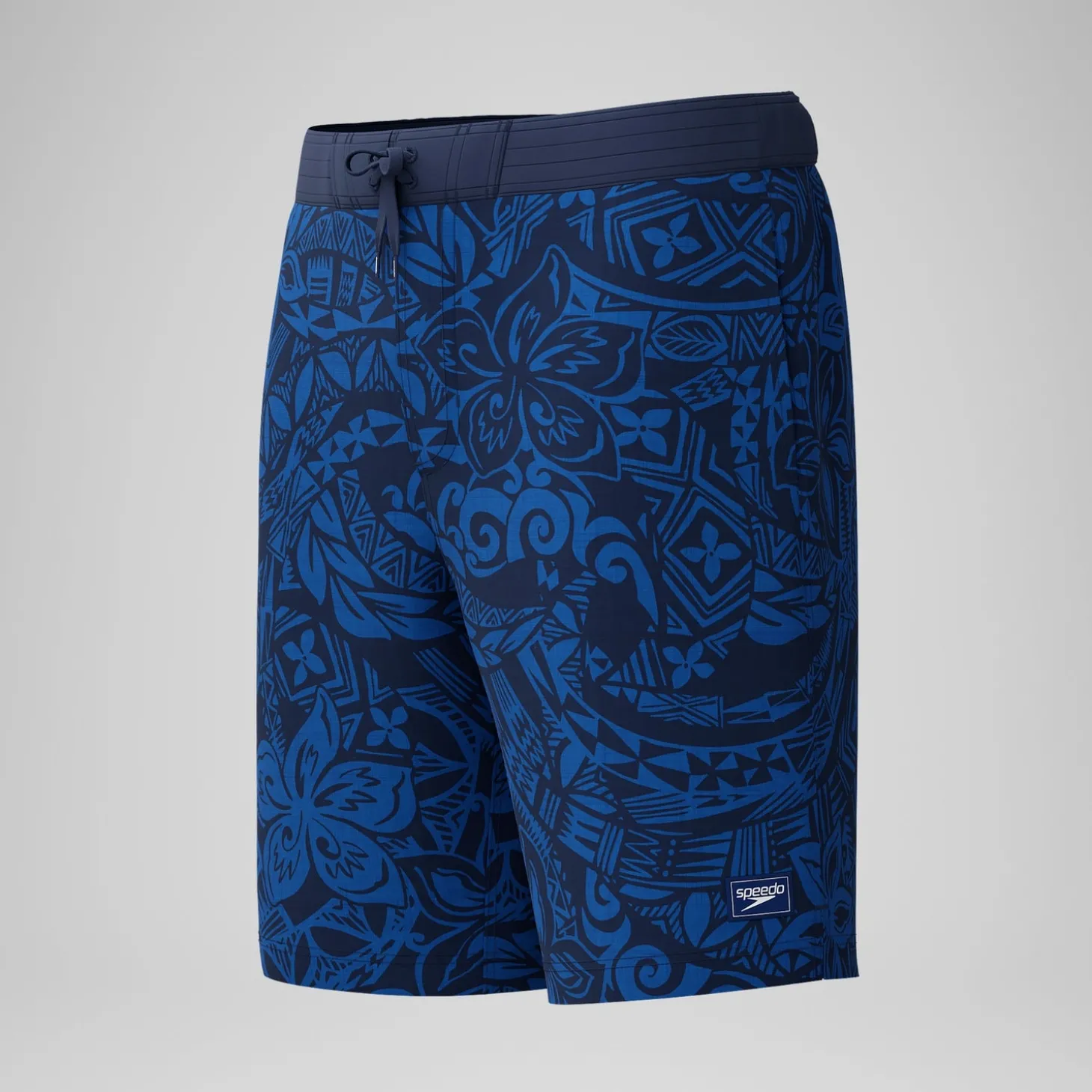 Short de bain Bondi imprimé 50 cm, hommes, bleu marine