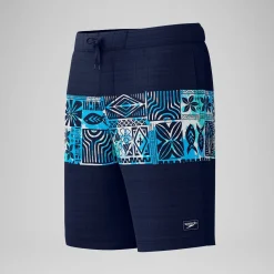 Short de bain Bondi imprimé 50 cm, hommes, bleu marine/bleu