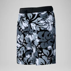 Short de bain Bondi imprimé 50 cm, hommes, gris/blanc
