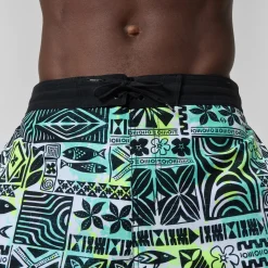 Short de bain Bondi imprimé 50 cm, hommes, noir/blanc