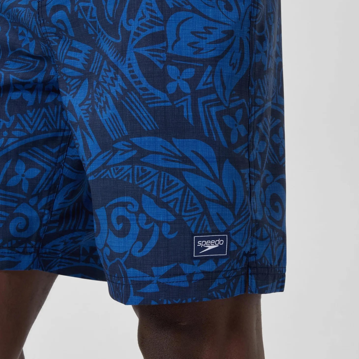 Short de bain Bondi imprimé 50 cm, hommes, bleu marine