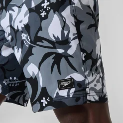 Short de bain Bondi imprimé 50 cm, hommes, gris/blanc