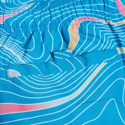 Short de bain Garçon 33 cm imprimé numérique bleu