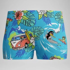 Short de bain Garçon 28 cm Learn to Swim bleu