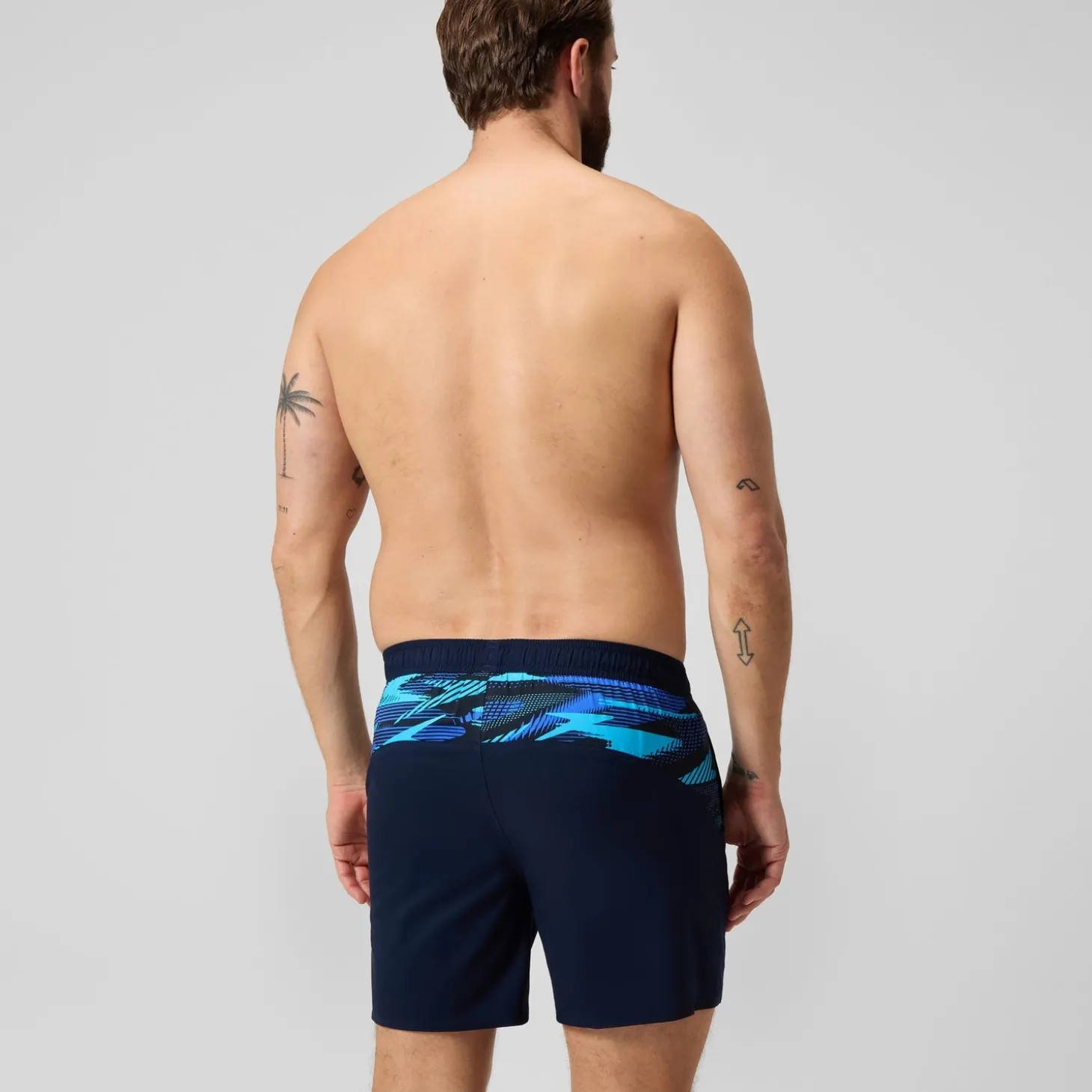 Short de bain homme à empiècement XPRESS LITE 16 pouces bleu