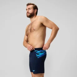 Short de bain homme à empiècement XPRESS LITE 16 pouces bleu