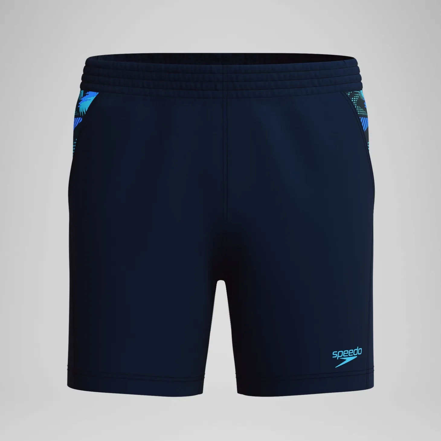 Short de bain homme à empiècement XPRESS LITE 16 pouces bleu