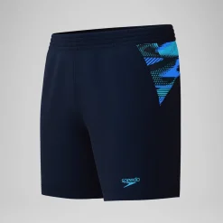 Short de bain homme à empiècement XPRESS LITE 16 pouces bleu