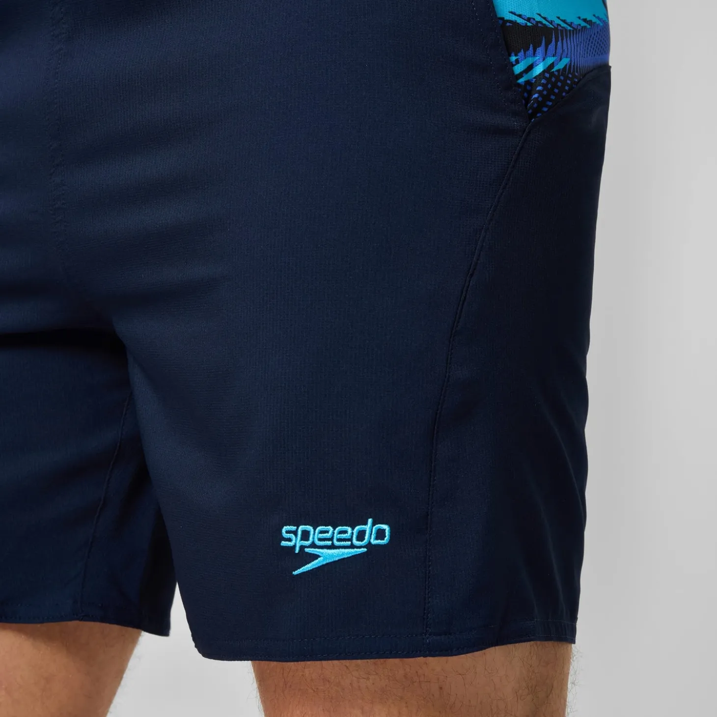 Short de bain homme à empiècement XPRESS LITE 16 pouces bleu