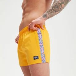 Short de bain homme Retro 13 pouces Jaune
