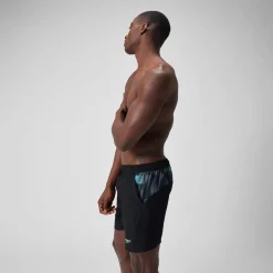 Short de bain Hommes à empiècement XPRESS LITE 16 pouces pour Hommes Noir/Gris USA/Bleu marine