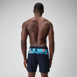 Short de bain Hommes à empiècement XPRESS LITE 16 pouces pour Hommes Bleu Marine/Bleu