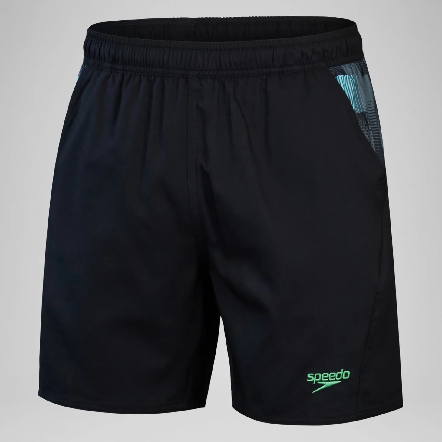 Short de bain Hommes à empiècement XPRESS LITE 16 pouces pour Hommes Noir/Gris USA/Bleu marine