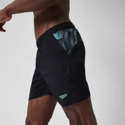 Short de bain Hommes à empiècement XPRESS LITE 16 pouces pour Hommes Noir/Gris USA/Bleu marine